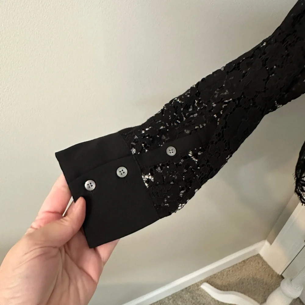 J.Crew Black Lace Blouse